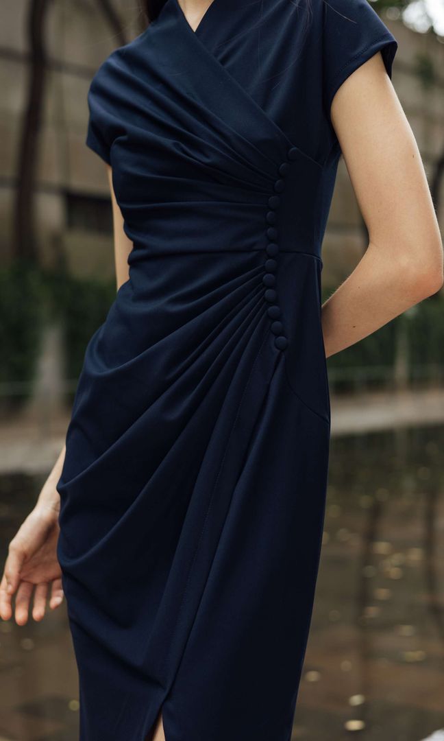 Haruki Dress in Midnight Blue