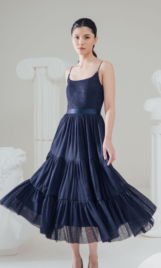 Arlet Dress in Midnight Blue