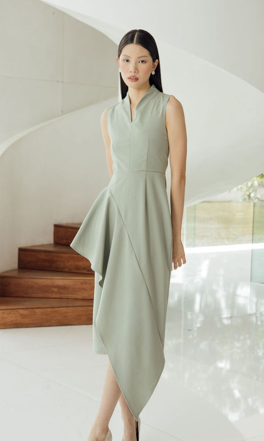 Rain Dress in Sage Green (READY STOCK)