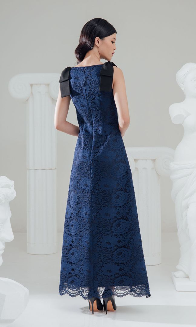 Maple Dress in Midnight Blue