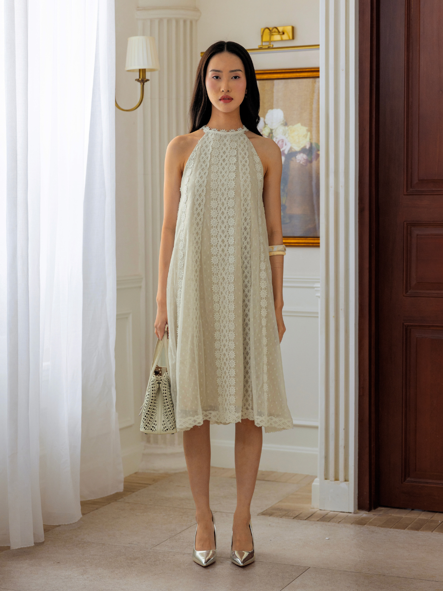 Meena Dress in White