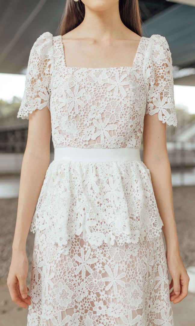 Abby Dress in White