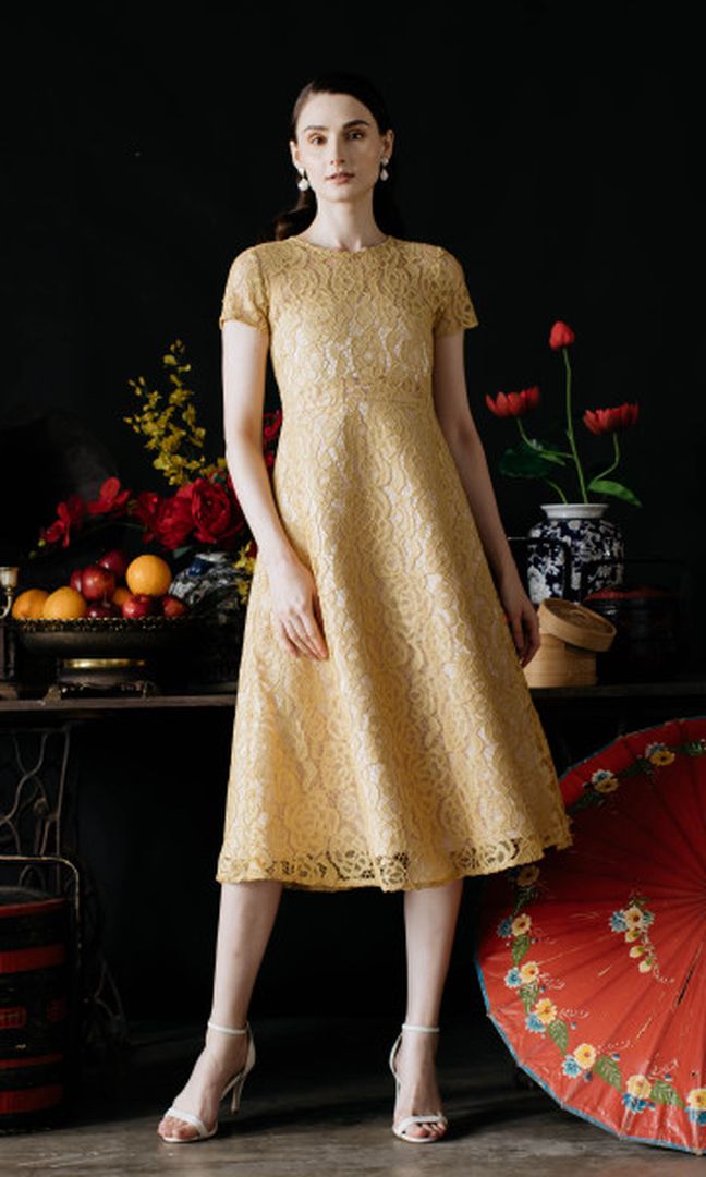 Yon Dress in Gold