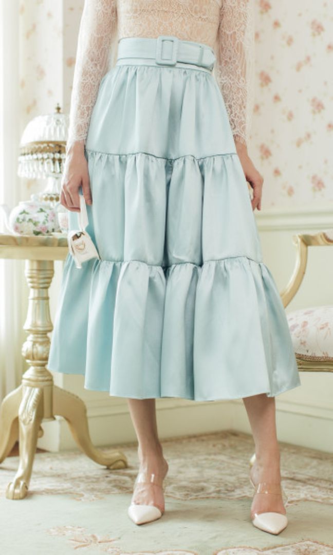 Harper Skirt in Tiffany Blue