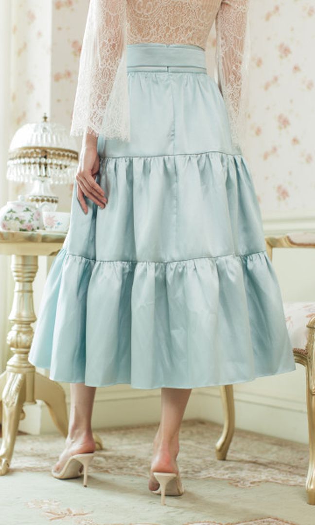 Harper Skirt in Tiffany Blue