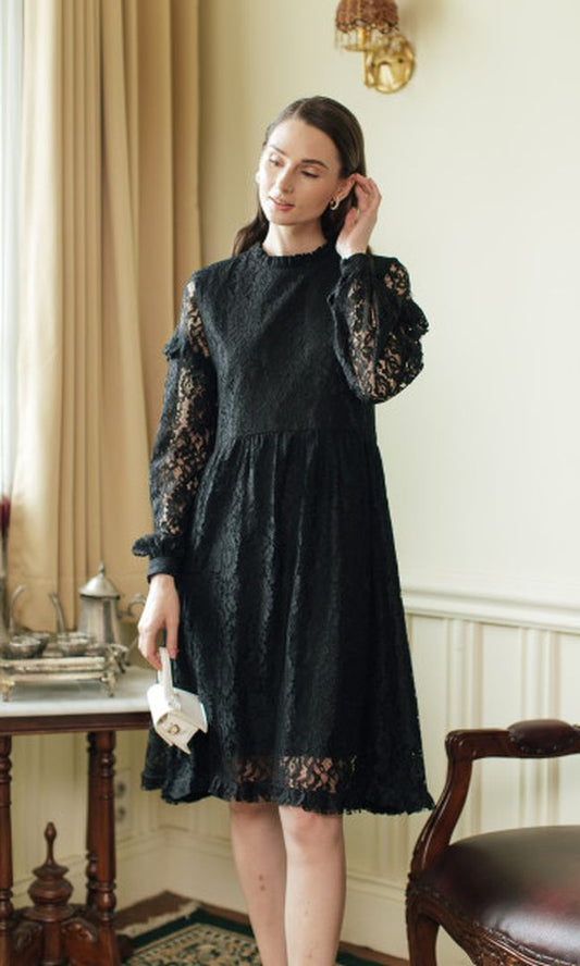 Amal Dress in Noir