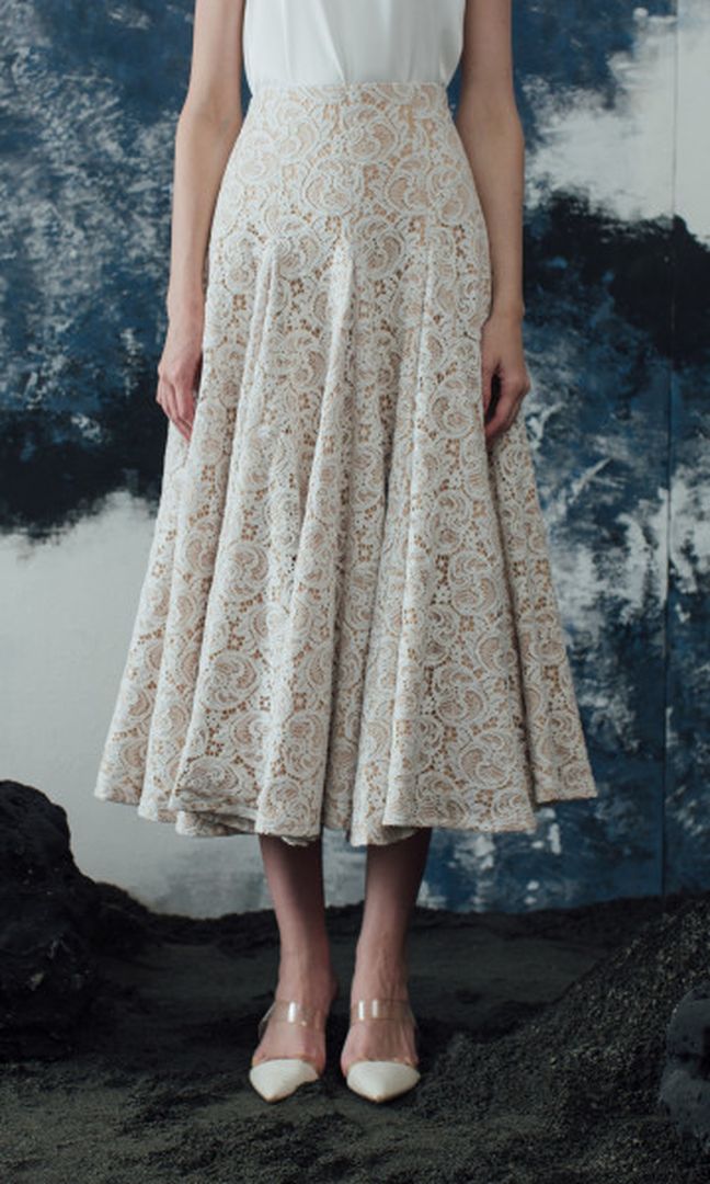 Stargaze Skirt in White Lace (Ready XS)