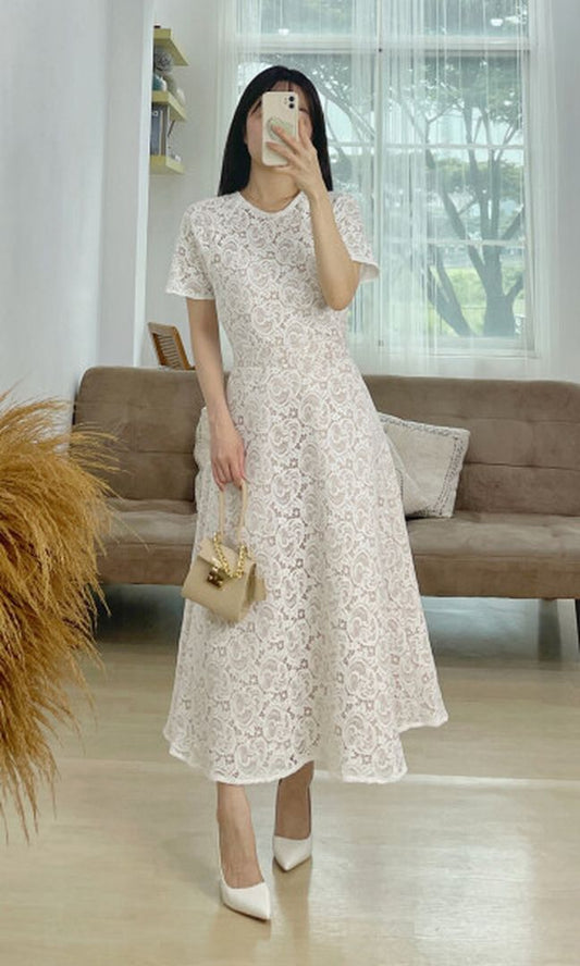 Daze Dress in White (READY S)