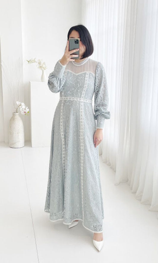 Aya Dress in Blue (LONG)