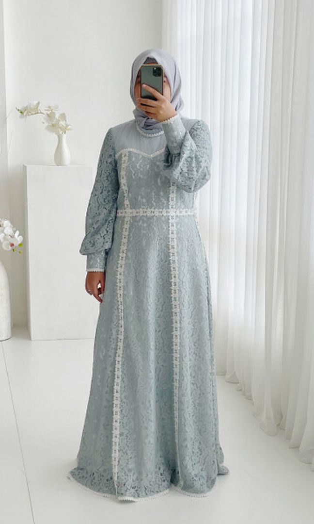 Aya Dress in Blue (LONG)