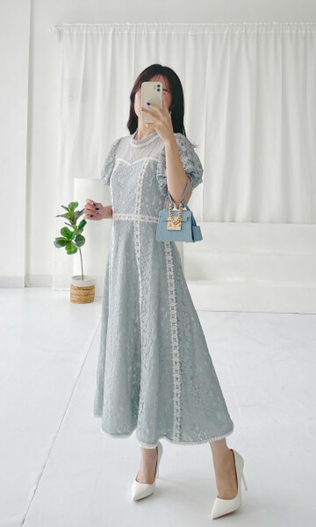 Aya Dress in Blue (SHORT)