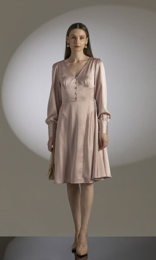 Jora Dress in Dusty Pink