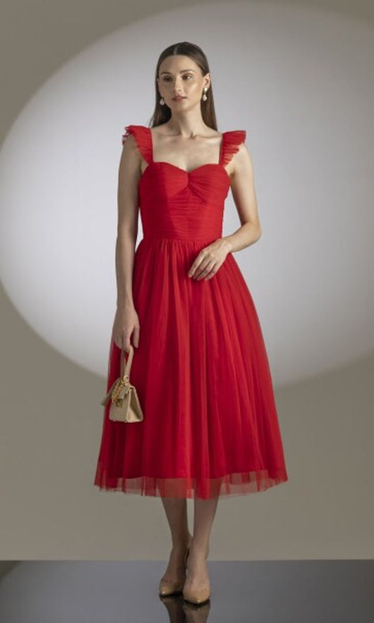 Leif Dress in Red