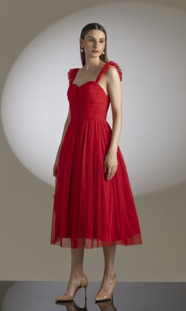 Leif Dress in Red