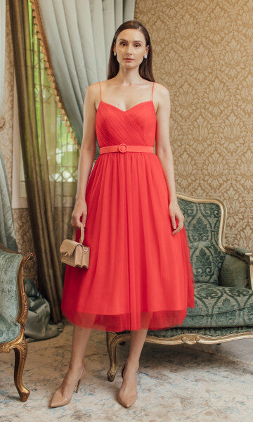 [READY STOCK] Bianca Dress in Red