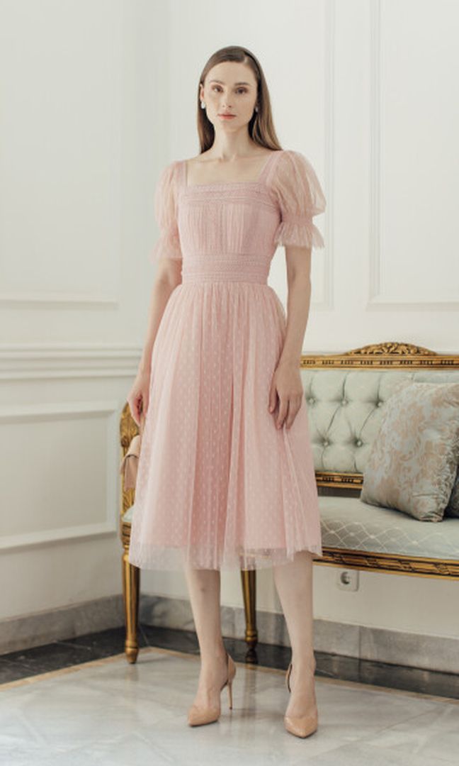 Clementine Dress in Dusty Pink