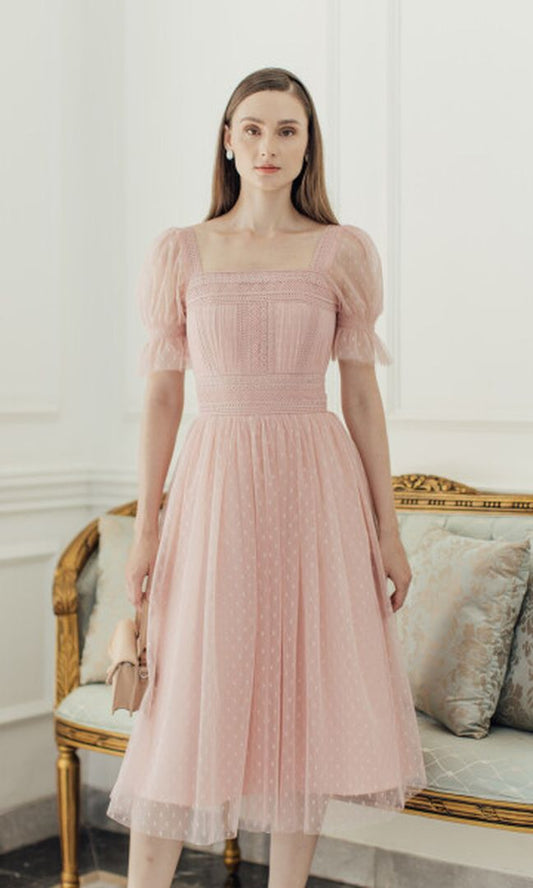 Clementine Dress in Dusty Pink