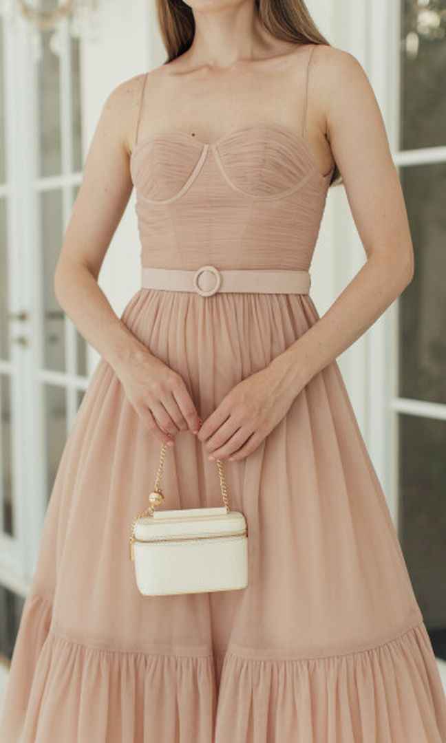 Cecily Dress in Dusty Pink