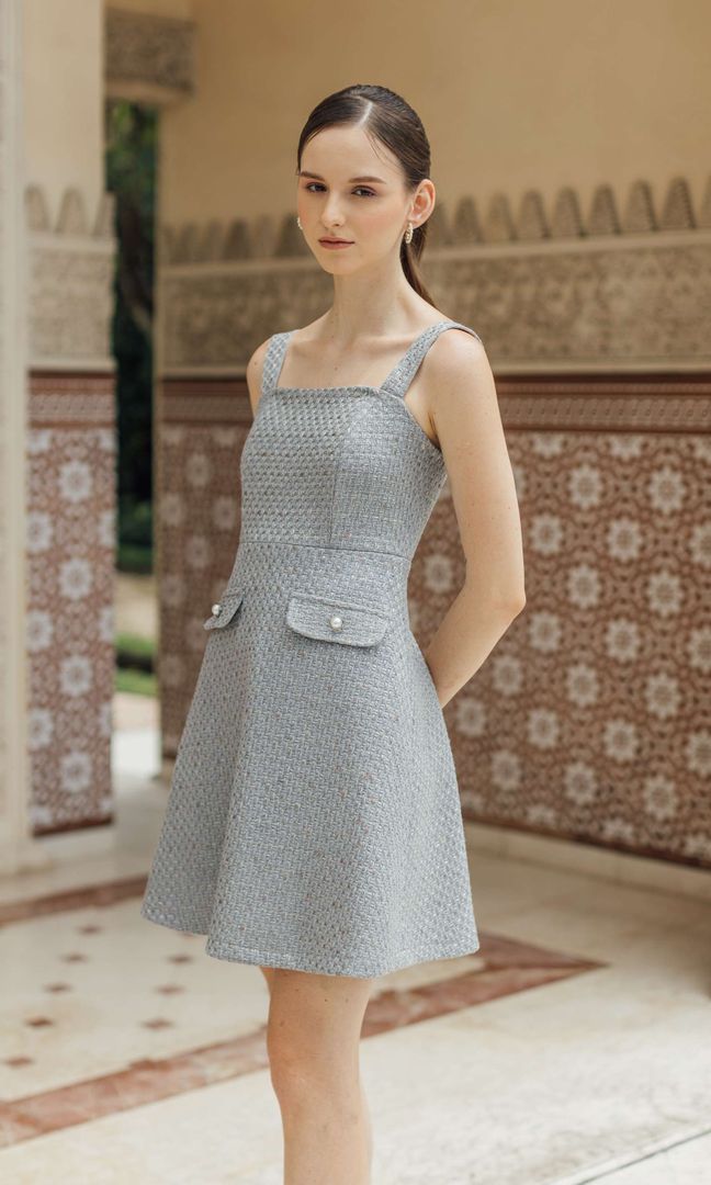 [READY STOCK] Ainsley Dress in Grey