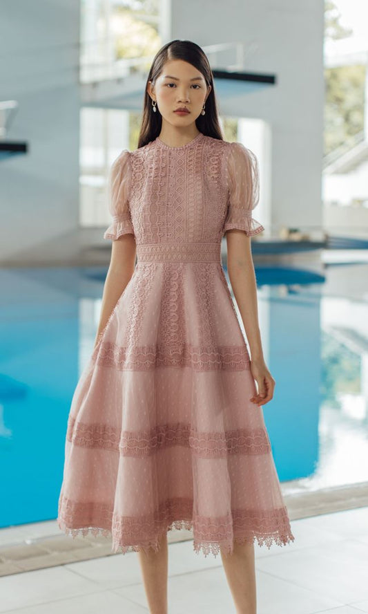 Emmeline Dress in Dusty Pink