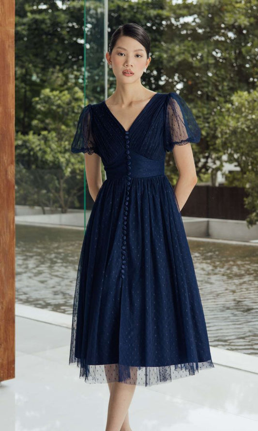 Tamar Dress in Midnight Blue