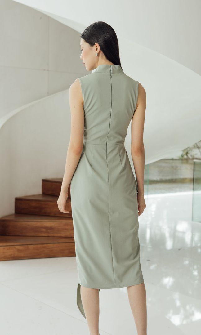 Rain Dress in Sage Green (READY STOCK)