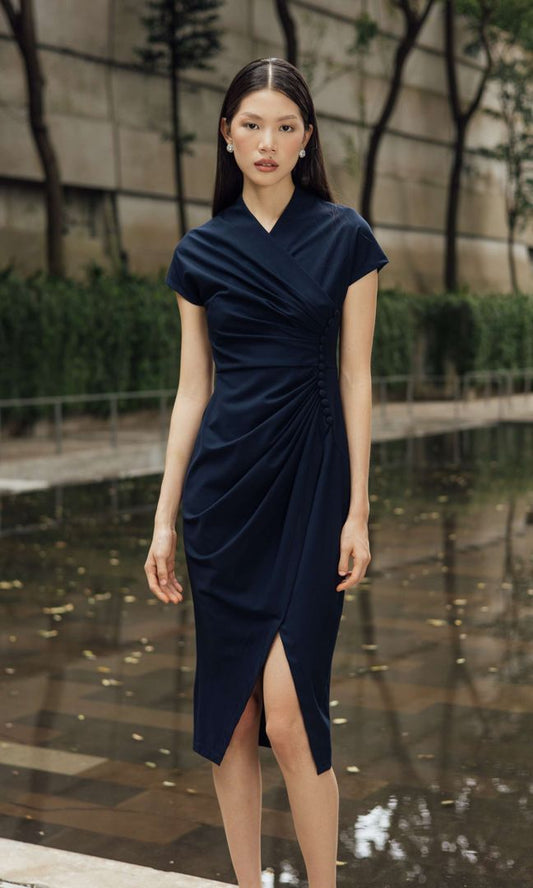 Haruki Dress in Midnight Blue