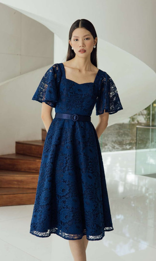 Bluebell Dress in Midnight Blue