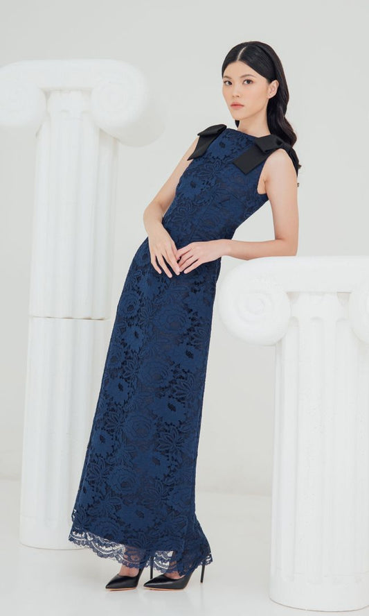 Maple Dress in Midnight Blue