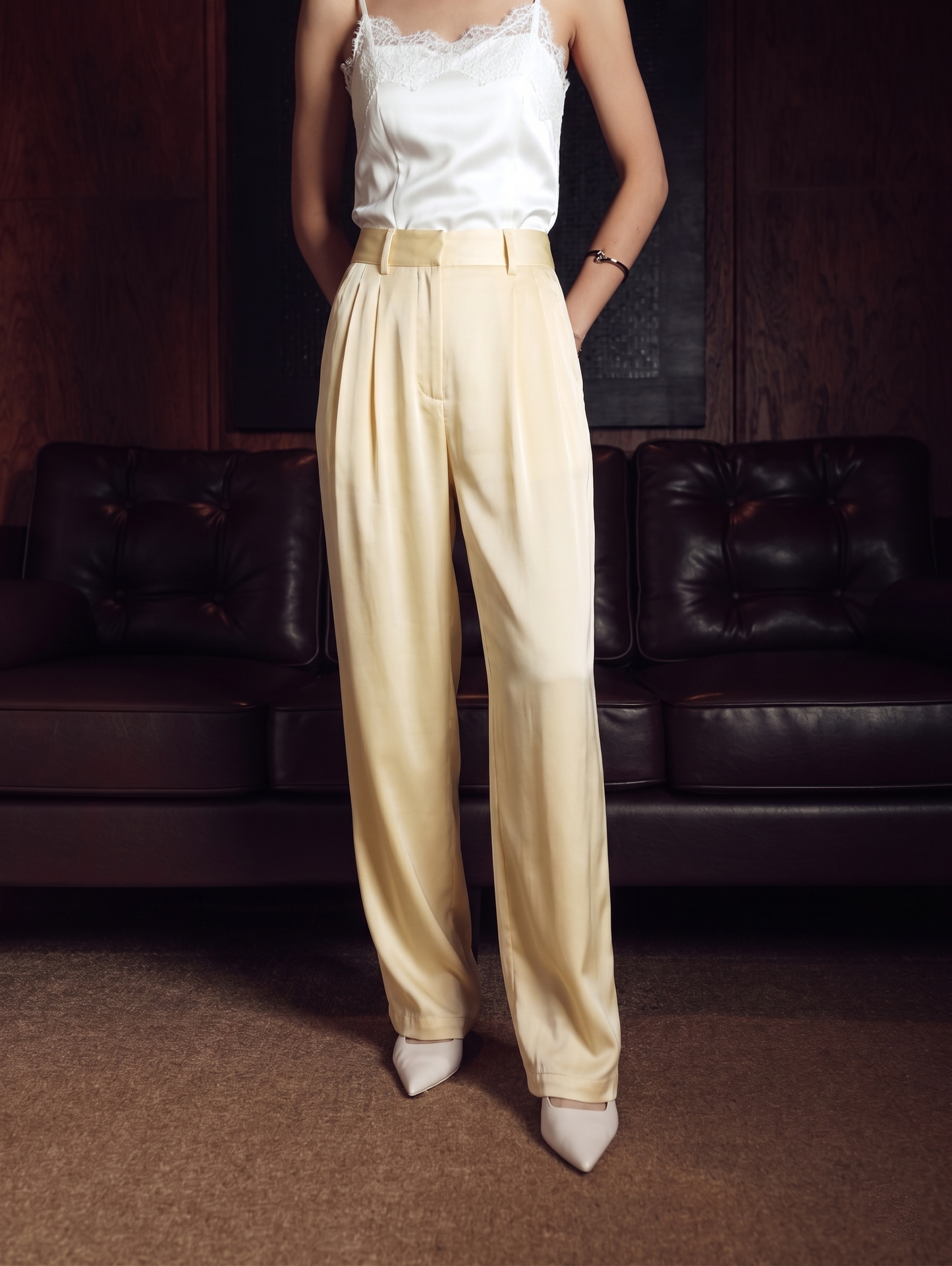 Posey Pants in Baby Yellow