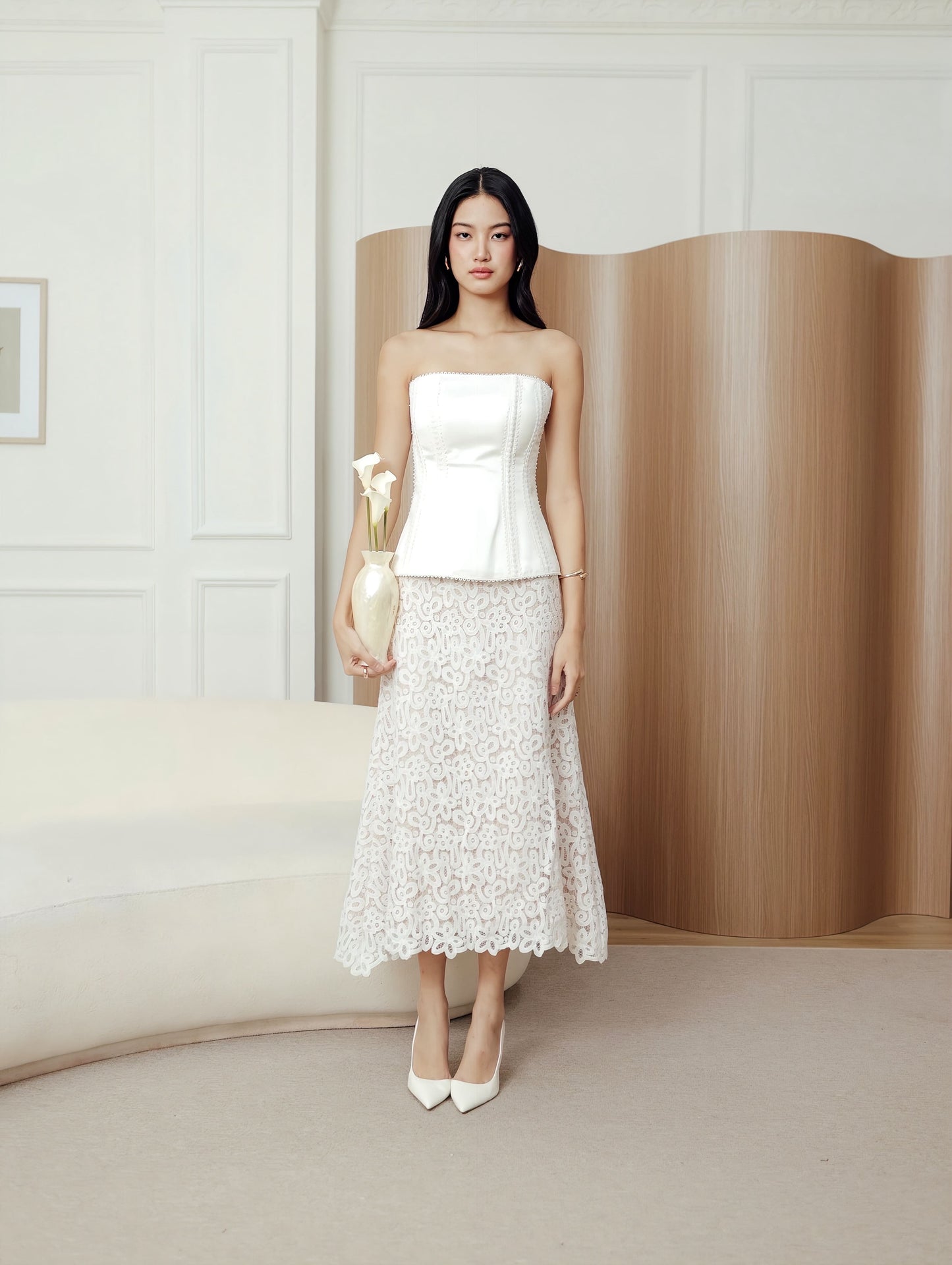 Maxey Skirt in White