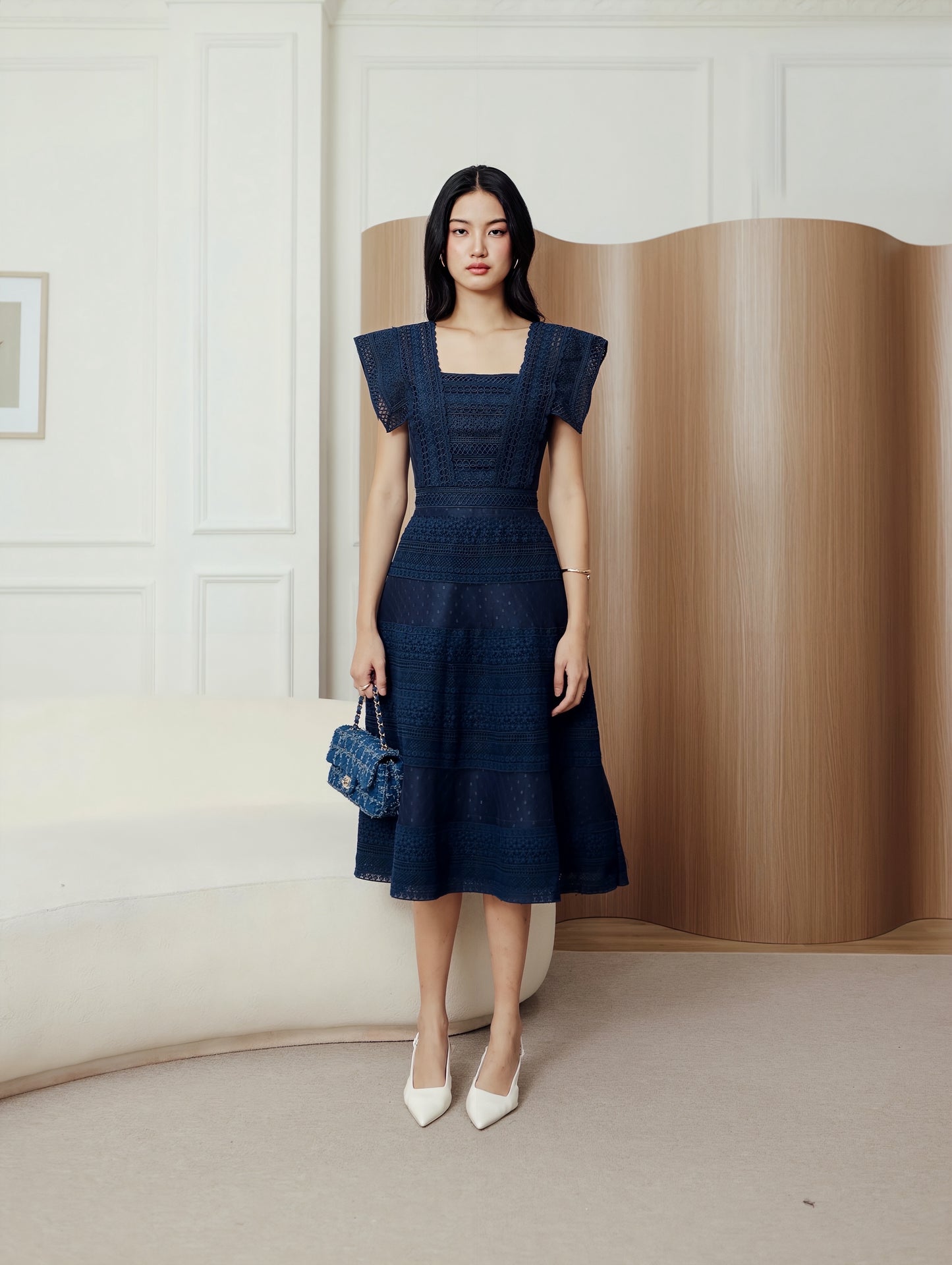 Ryn Dress in Navy