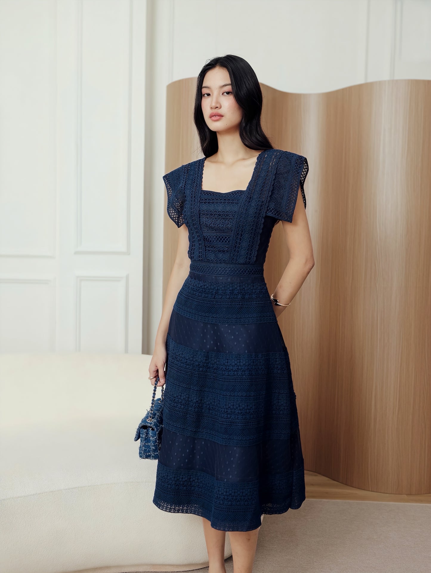 Ryn Dress in Navy