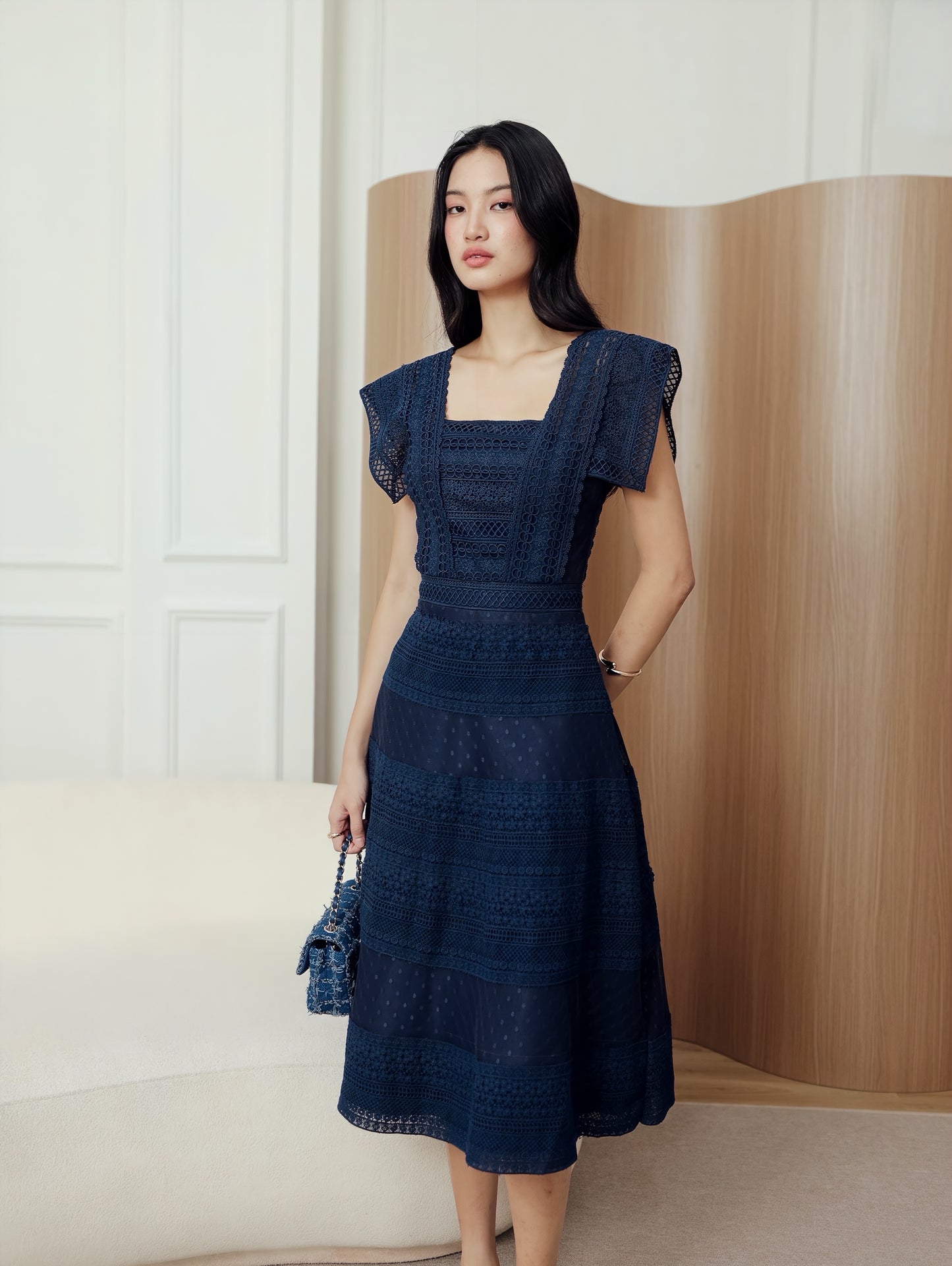 Ryn Dress in Navy
