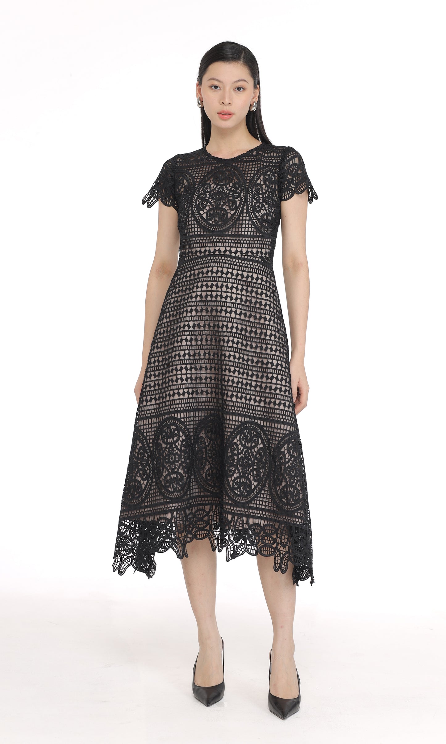 khaite lace dress Khaite Eyona Chantilly lace minidress Khaite