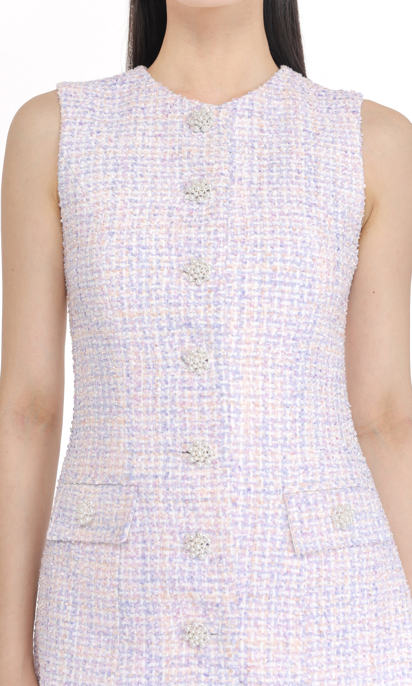 Rushes Dress in Lilac