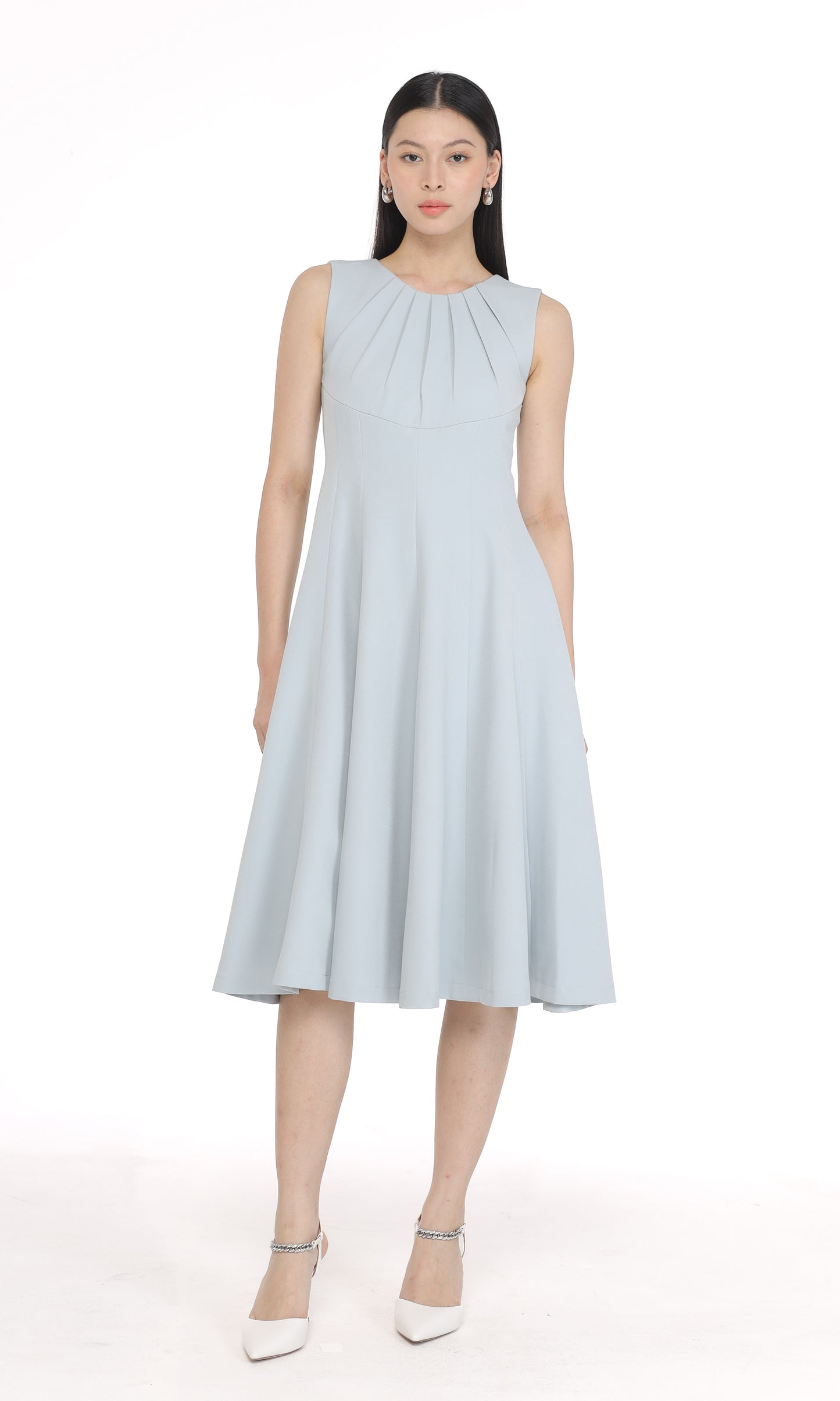 Shaine Dress in Ash Blue