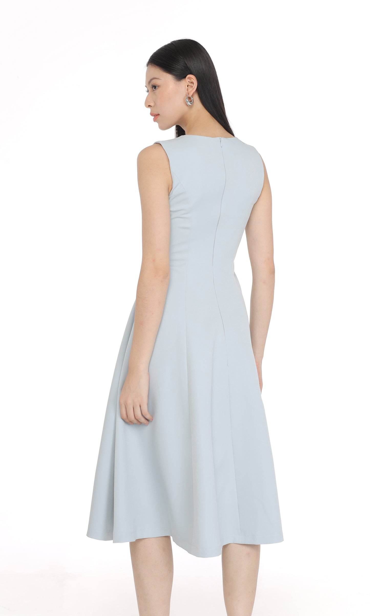 Shaine Dress in Ash Blue