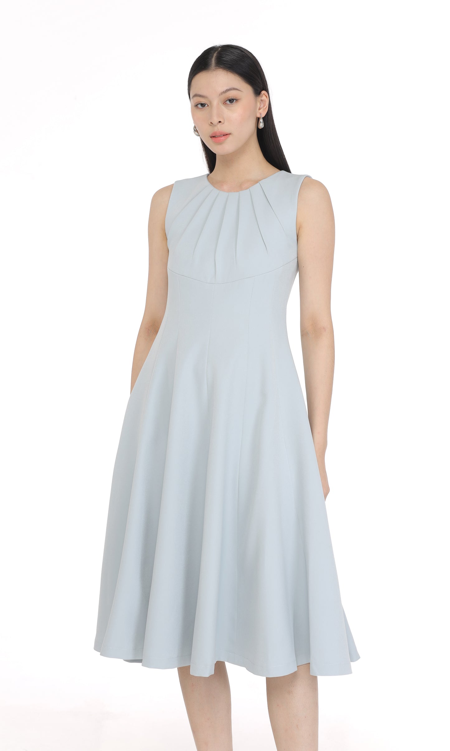 Shaine Dress in Ash Blue