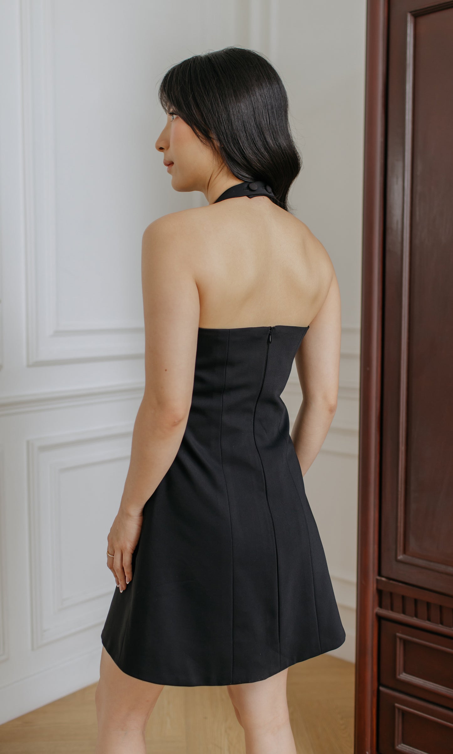 Almond Dress in Black