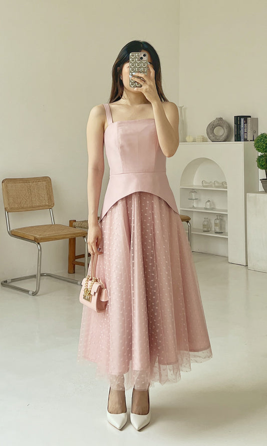 [READY STOCK] Evangeline Dress in Pink