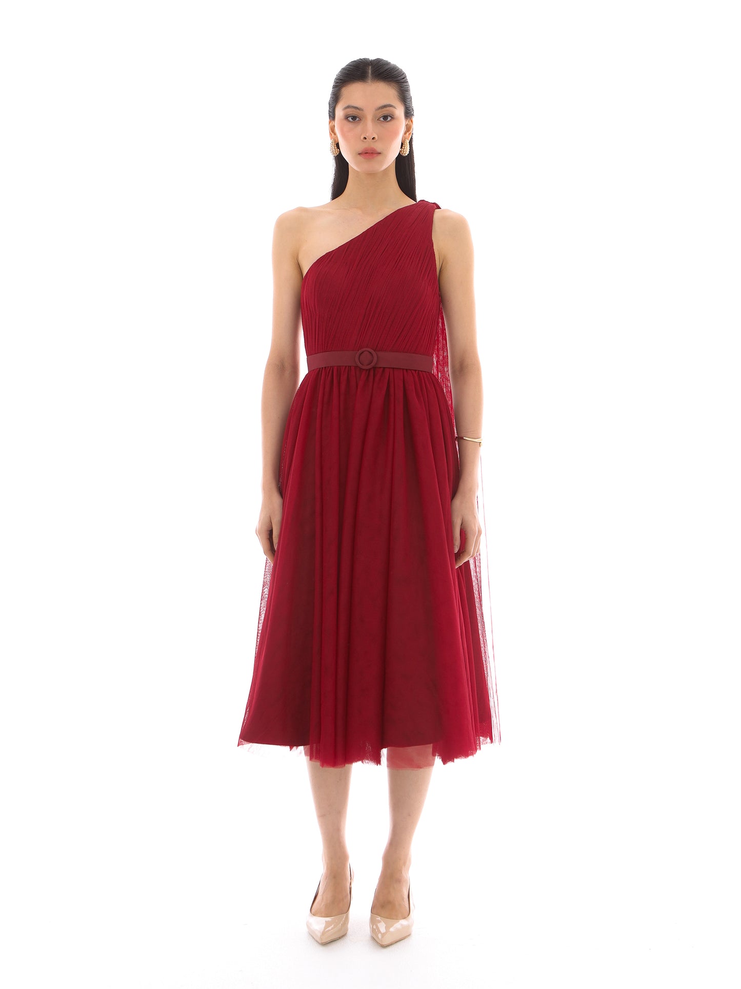Odette Dress in Maroon