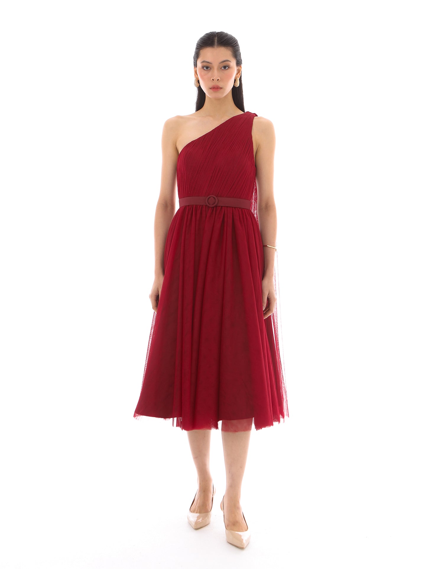 Odette Dress in Maroon