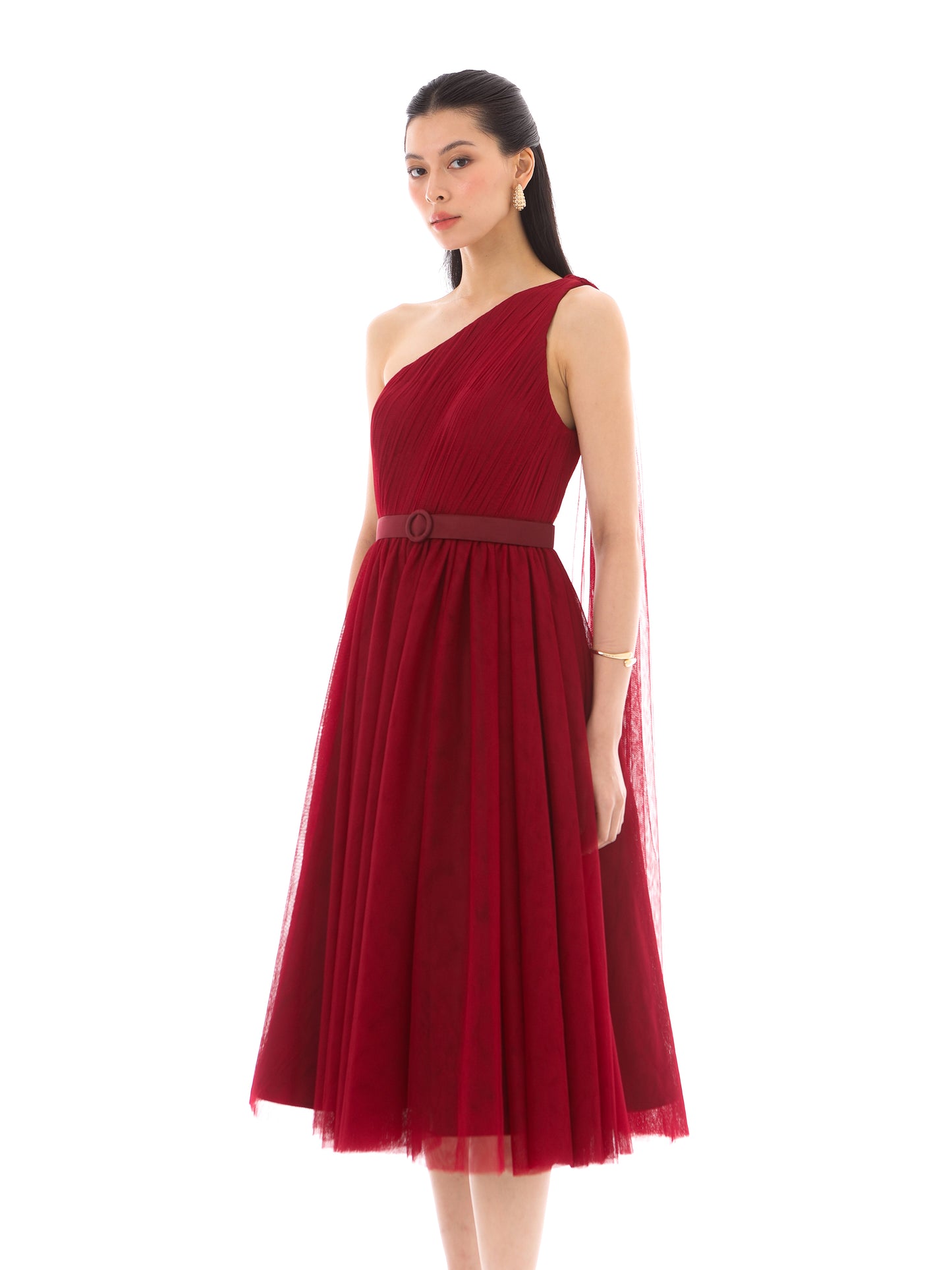 Odette Dress in Maroon