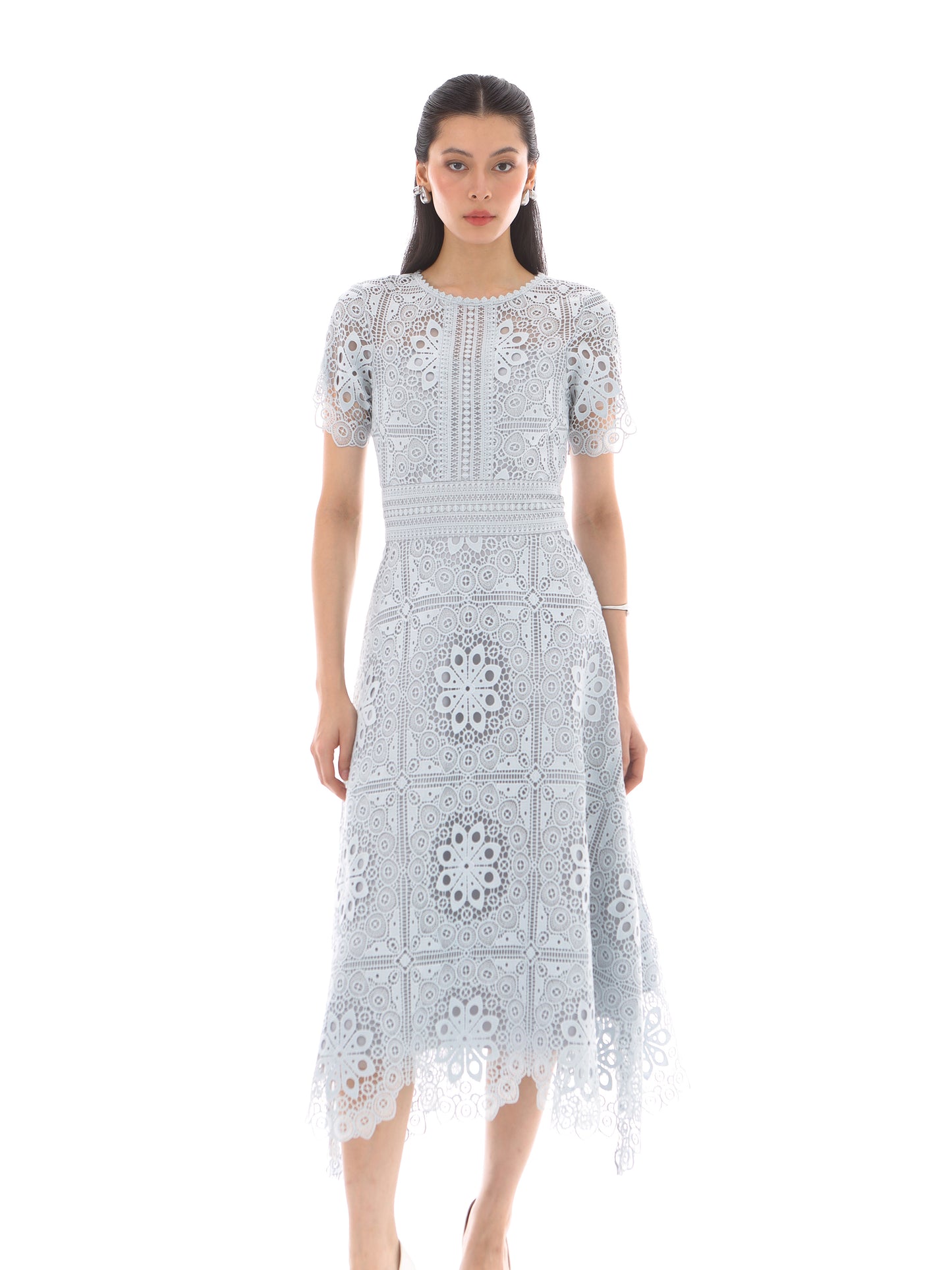 Adeline Dress in Ash Blue