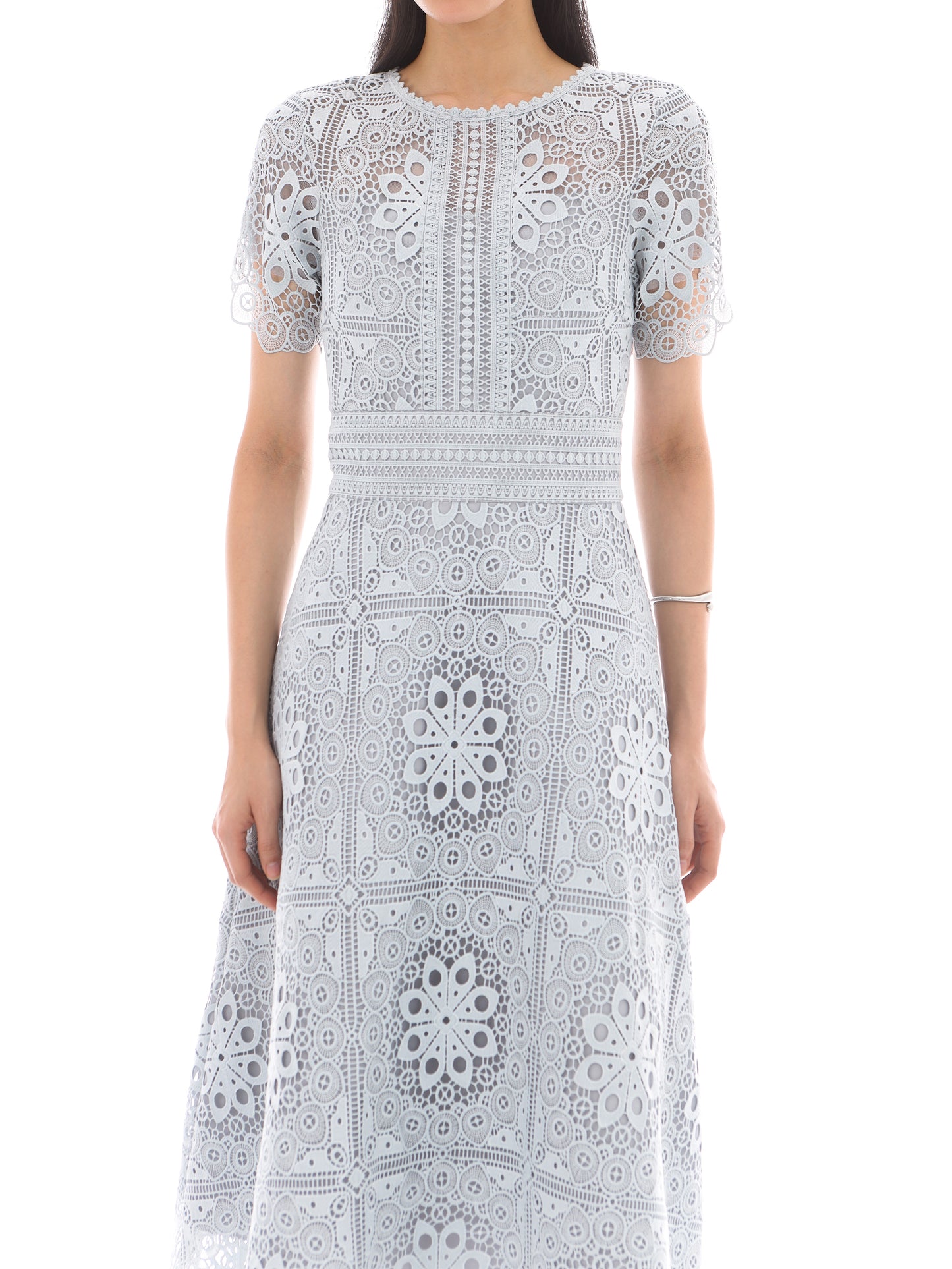 Adeline Dress in Ash Blue