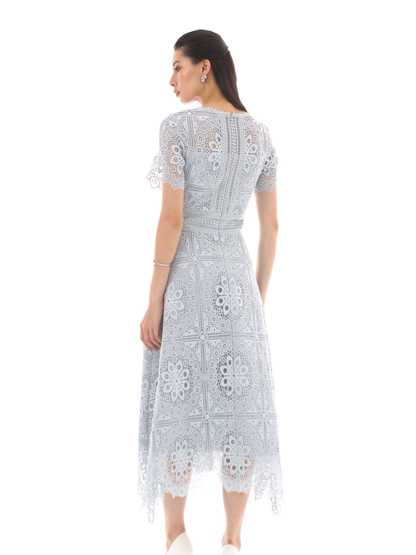 Adeline Dress in Ash Blue