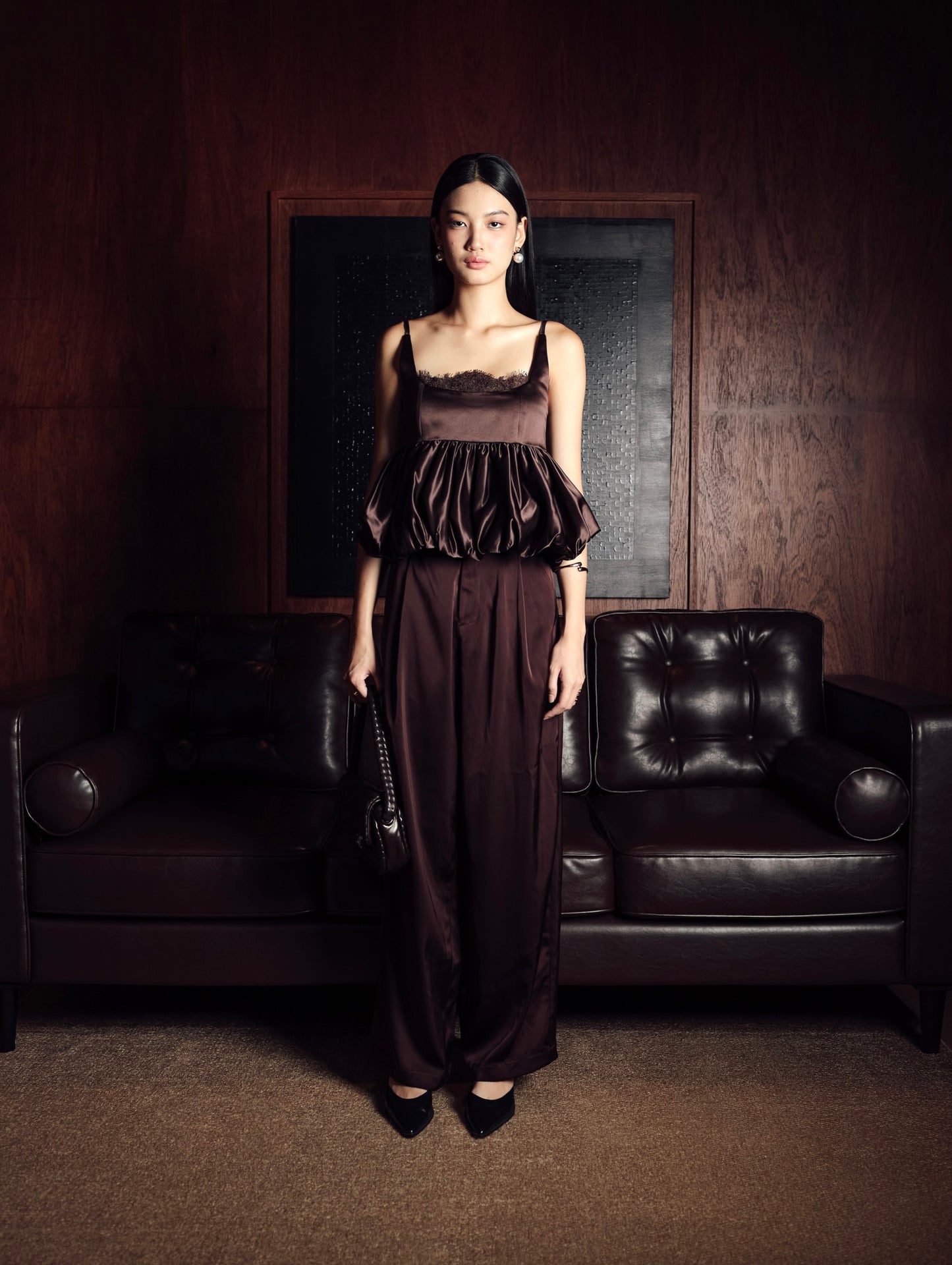 Lettera Top in Deep Brown