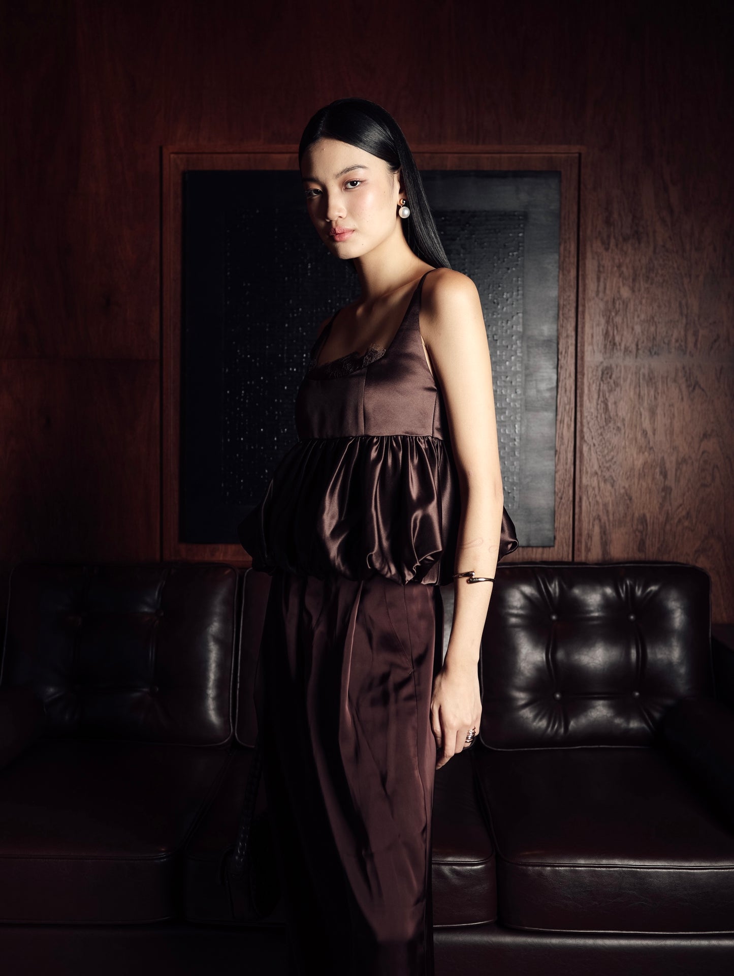 Lettera Top in Deep Brown