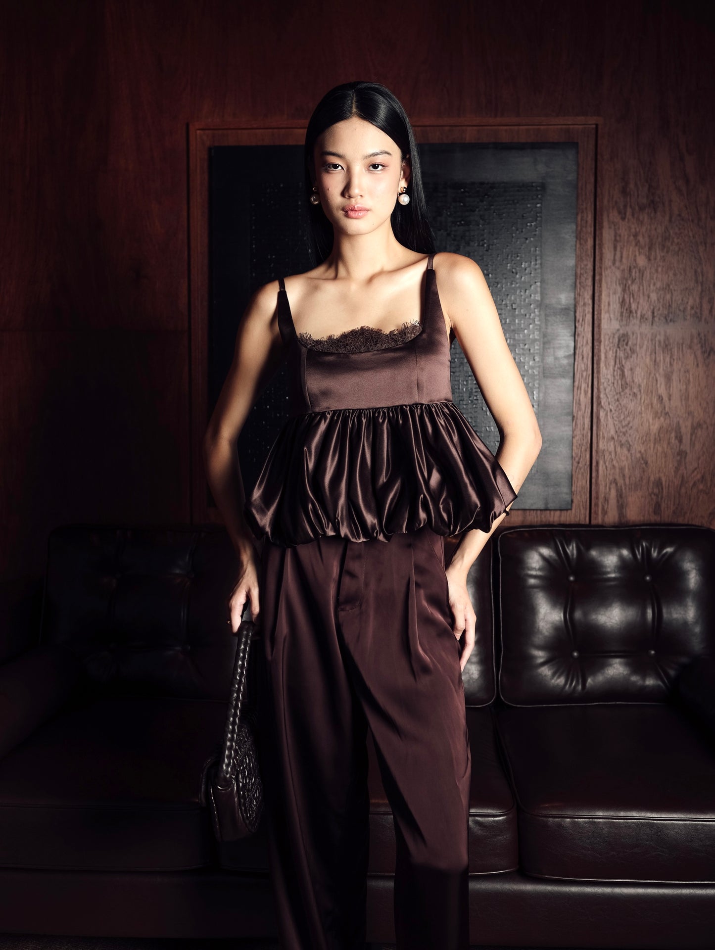 Lettera Top in Deep Brown